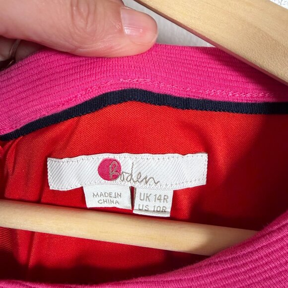 Boden Leah Ottoman Sheath Colorblock Dress Size 10 Knee Length Career Work Red - Picture 4 of 10